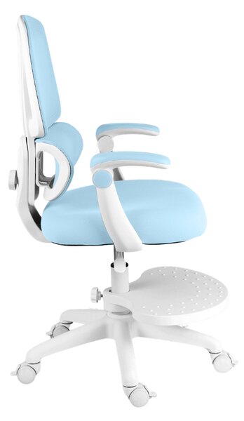 Detská otočná stolička Neoseat JUNI 023 — látka, prateľný poťah, modrá