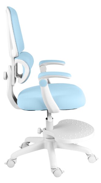 Detská otočná stolička Neoseat JUNI 023 — látka, prateľný poťah, modrá