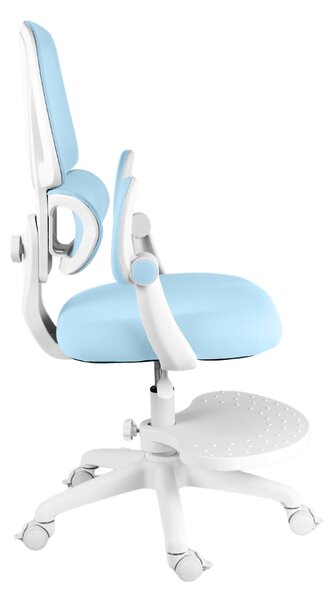 Detská otočná stolička Neoseat JUNI 023 — látka, prateľný poťah, modrá