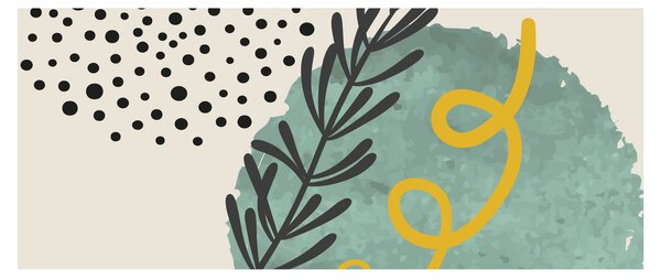 Obraz - Abstraktné listy N⁰1 (120x50 cm)