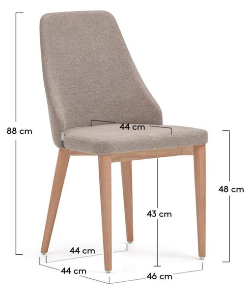 MUZZA Jedálenská stolička siero hnedá