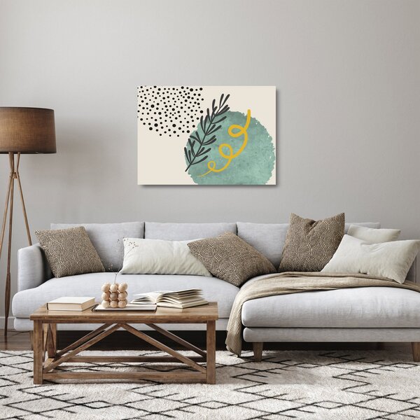 Sklenený obraz - Abstraktné listy N⁰1 (70x50 cm)