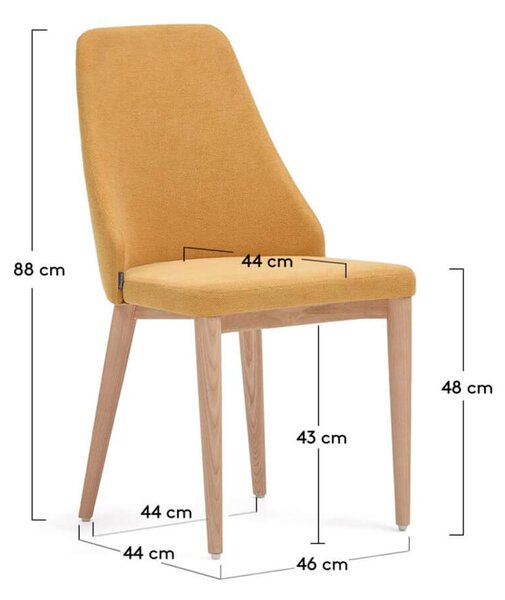 MUZZA Jedálenská stolička siero horčicová
