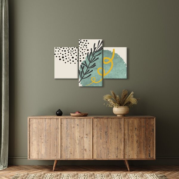 Obraz - Abstraktné listy N⁰1 (90x60 cm)