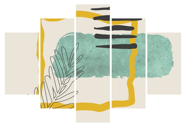 Obraz - Abstraktné listy N⁰2 (150x105 cm)