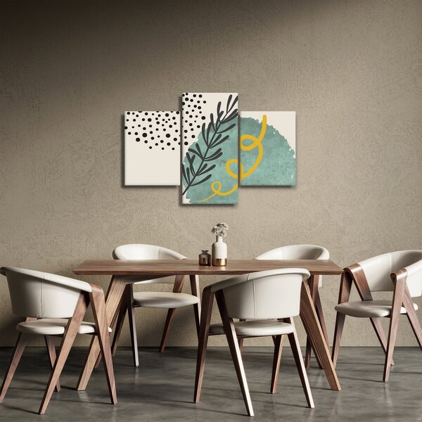 Obraz - Abstraktné listy N⁰1 (90x60 cm)
