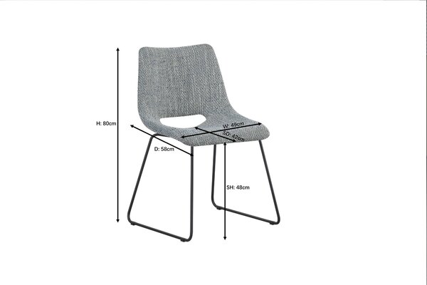 STOLIČKA, 48/79/56 cm Stylife - Stoličky, Online Only