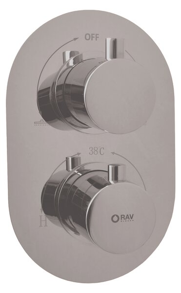 Slezák - RAV Vaňová/sprchová batéria 2-cestná s podomietkovým telesom TERMOSTATICKÁ - TRM86MGL, Metal Grey lesk