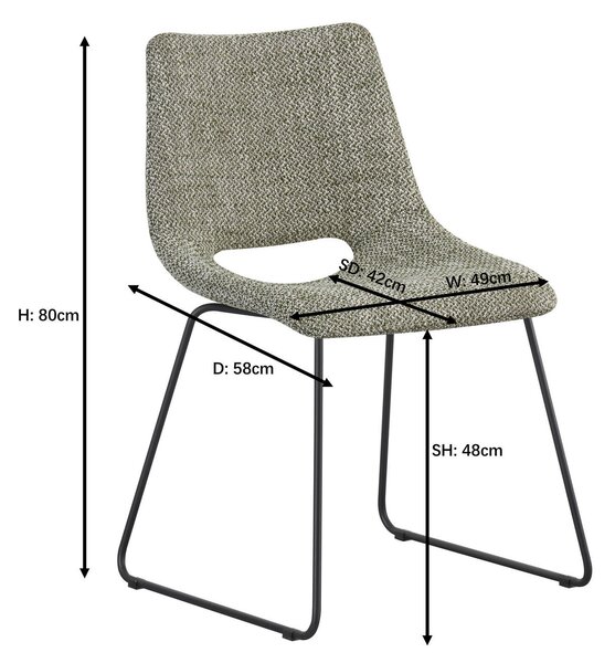 STOLIČKA, 48/79/56 cm Stylife - Stoličky, Online Only