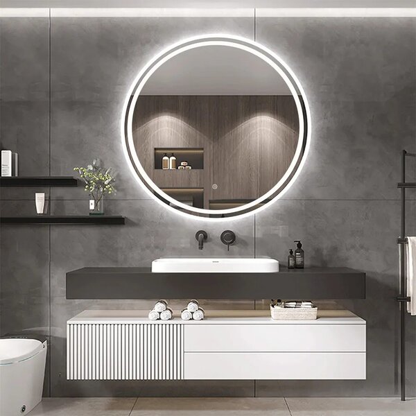 Rea Zrkadlo ⌀50 cm s regulovateľným LED osvetlením HOM-09517