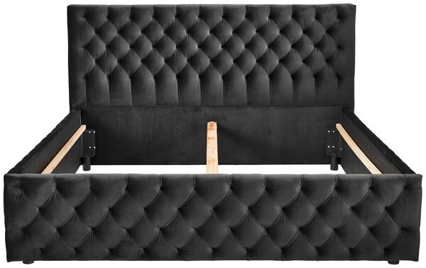 ČALÚNENÁ POSTEĽ, 140/200 cm, čierna home24 - Online Only spálne, Online Only