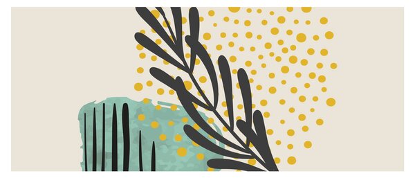 Obraz - Abstraktné listy N⁰3 (120x50 cm)
