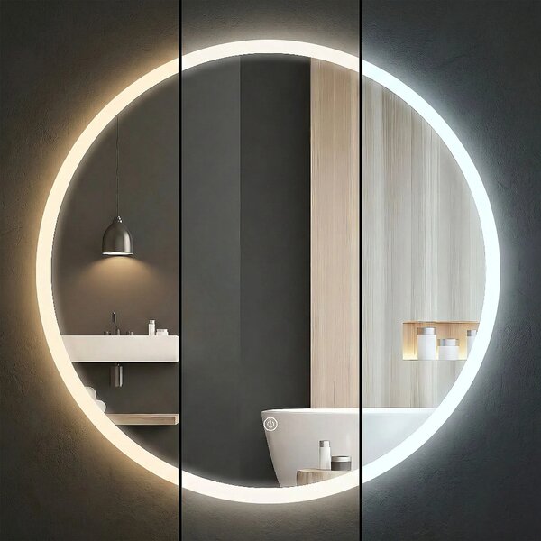 Rea Zrkadlo ⌀100 cm s regulovateľným LED osvetlením HOM-70005
