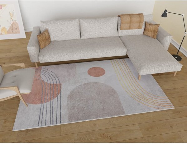 Umývateľný koberec v oranžovo-krémovej farbe 80x150 cm – Vitaus