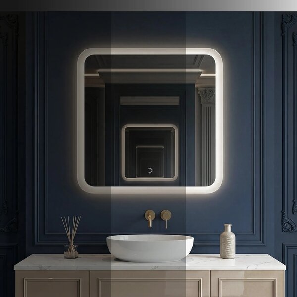 Rea Zrkadlo 70x70 cm s regulovateľným LED osvetlením HOM-01521