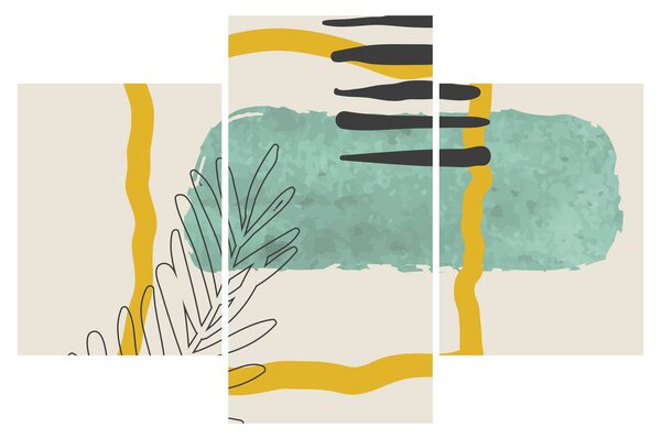 Obraz - Abstraktné listy N⁰2 (90x60 cm)