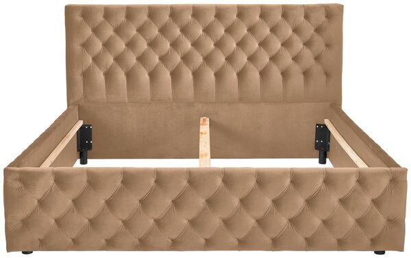 ČALÚNENÁ POSTEĽ, 140/200 cm, svetlohnedá home24 - Online Only spálne, Online Only