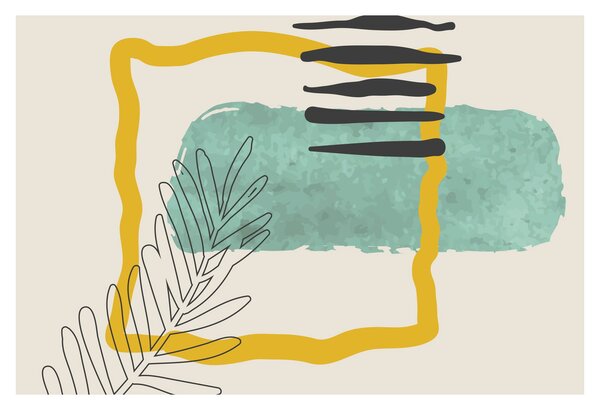 Obraz - Abstraktné listy N⁰2 (90x60 cm)