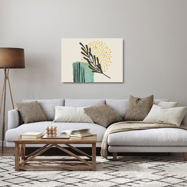 Sklenený obraz - Abstraktné listy N⁰3 (70x50 cm)