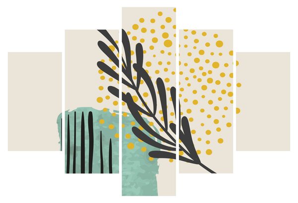 Obraz - Abstraktné listy N⁰3 (150x105 cm)
