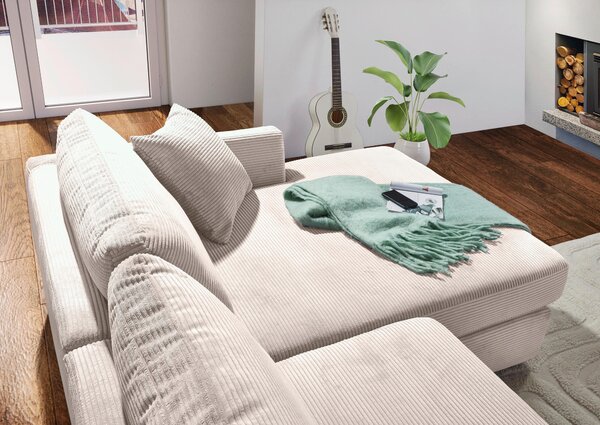 ROHOVÁ SEDAČKA, textil, prírodná farba Carryhome - Sedačky, Online Only