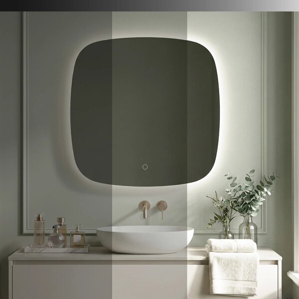 Rea Zrkadlo 70x70 cm s regulovateľným LED osvetlením HOM-01519