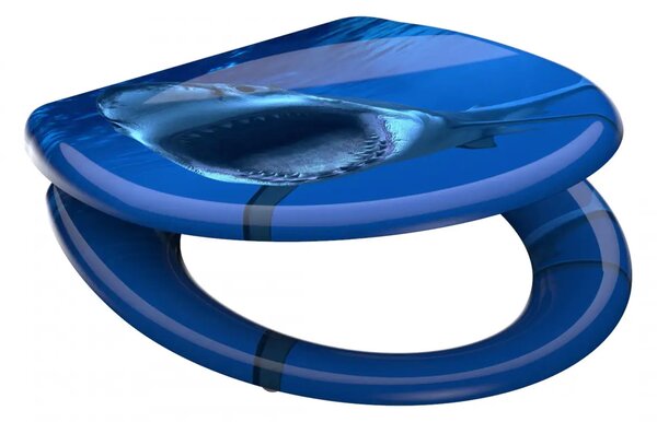 Eisl Sanitär WC sedátko Duroplast Soft Close Blue Shark 82371