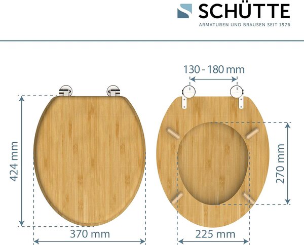 Eisl Sanitär WC sedadlo Natural Bambus 81001