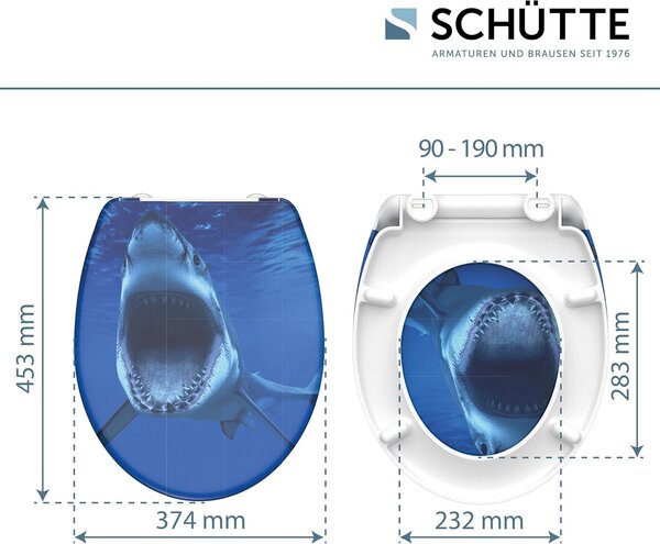 Eisl Sanitär WC sedátko Duroplast Soft Close Blue Shark 82371