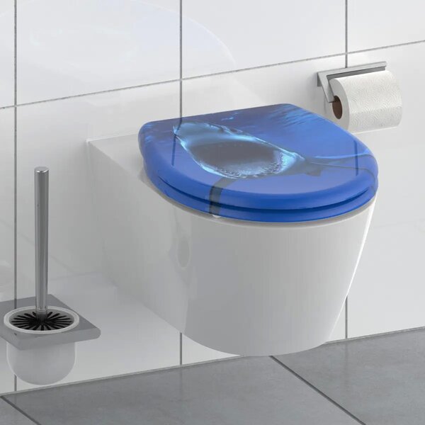 Eisl Sanitär WC sedátko Duroplast Soft Close Blue Shark 82371