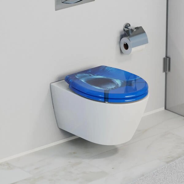 Eisl Sanitär WC sedátko Duroplast Soft Close Blue Shark 82371