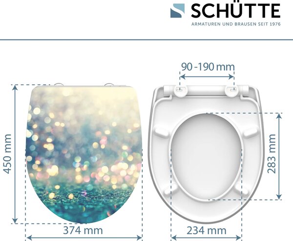 Eisl Sanitär WC sedadlo Duroplast Soft Close Magic Light High Gloss 82587