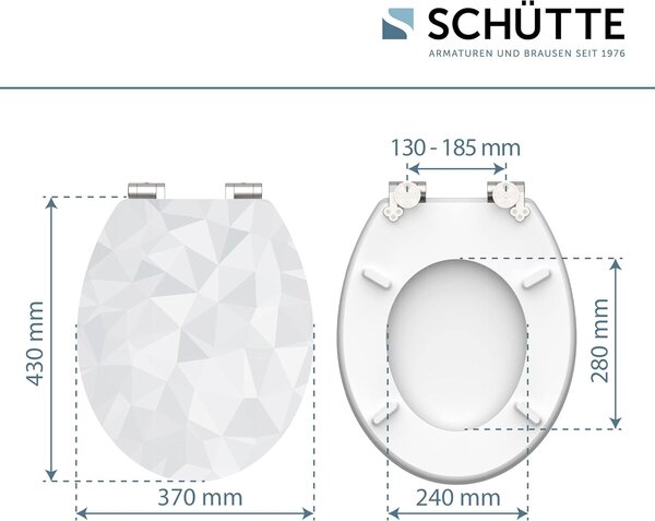 Eisl Sanitär WC sedadlo MDF Soft Close Diamond High Gloss 80545