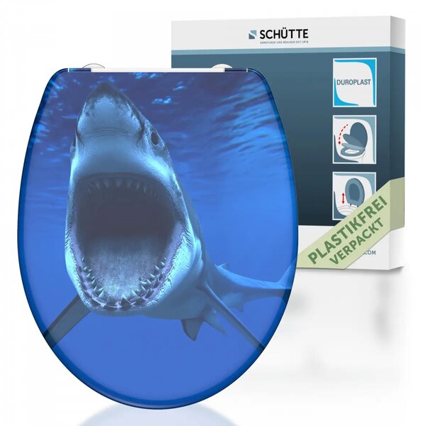 Eisl Sanitär WC sedátko Duroplast Soft Close Blue Shark 82371