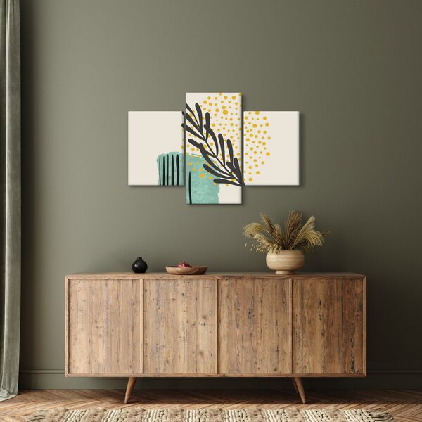 Obraz - Abstraktné listy N⁰3 (90x60 cm)