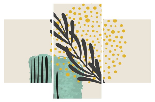 Obraz - Abstraktné listy N⁰3 (90x60 cm)