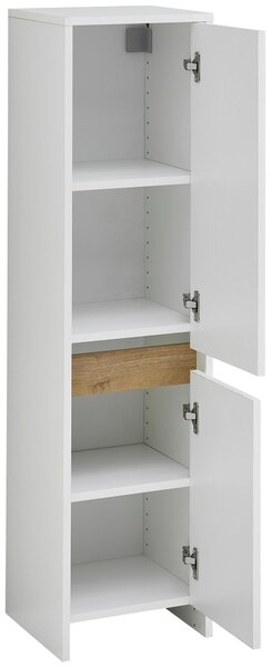 STREDNE VYSOKÁ SKRINKA, biela, farba duba, 32,6/125,1/32,2 cm Xora - Kúpeľňové skrinky, Online Only