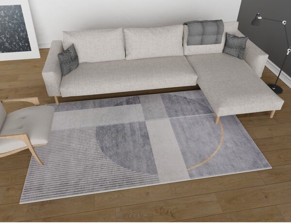 Sivý umývateľný behúň 80x200 cm – Vitaus