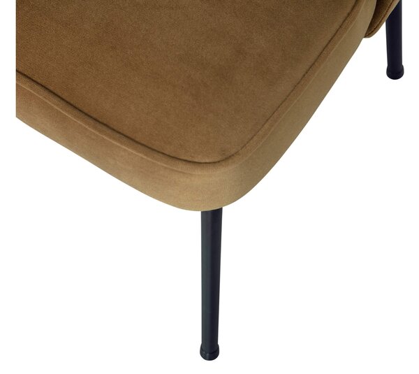 MUZZA Jedálenská stolička vogue velvet tmavo žltá