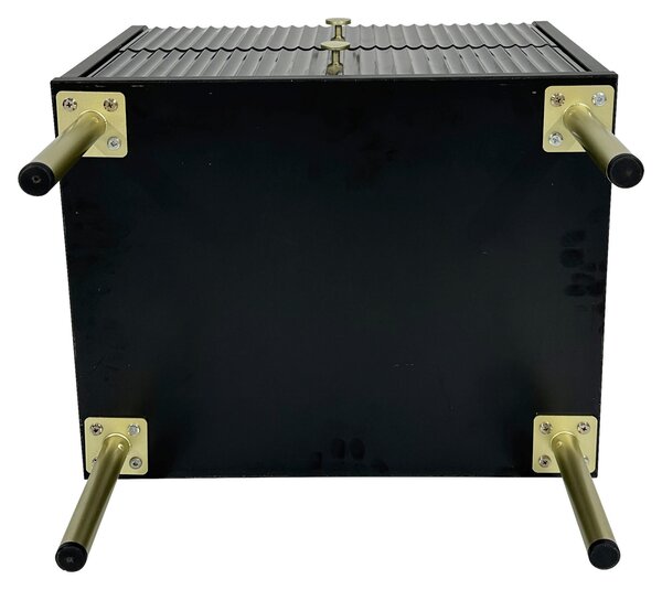 NOČNÝ STOLÍK, čierna, farba duba, 50/54/40 cm Xora - Obývacie zostavy, Online Only