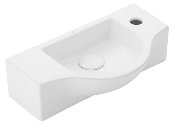 UPTrend Obdĺžnikové keramické umývadlo na dosku/závesné ANA TR4523B, biela lesk