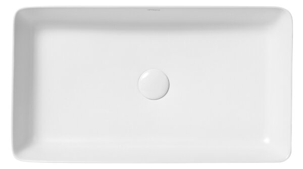 UPTrend Obdĺžnikové keramické umývadlo na dosku ATHENA MATT WHITE TR41206‑U20, biela mat