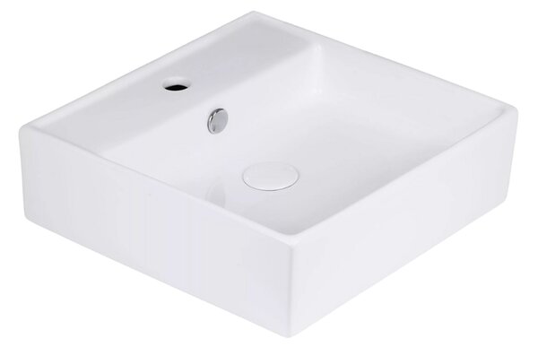 UPTrend Štvorcové keramické umývadlo na dosku/závesné MEDUSA XL TR4032, biela lesk