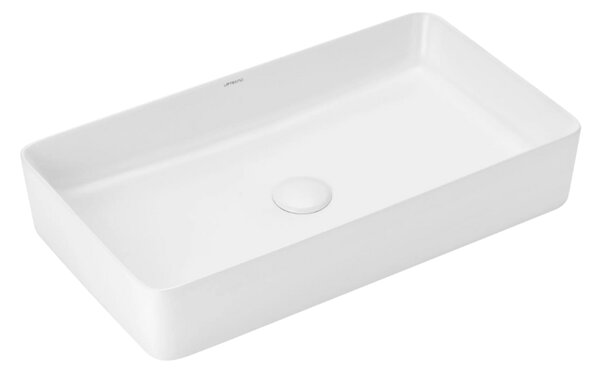 UPTrend Obdĺžnikové keramické umývadlo na dosku ATHENA MATT WHITE TR41206‑U20, biela mat