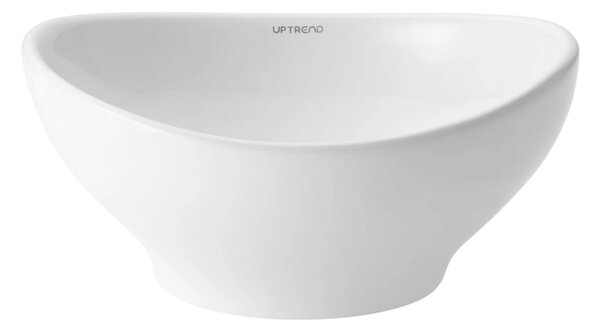 UPTrend Oválne keramické umývadlo na dosku SMOLL TR40166, biela lesk