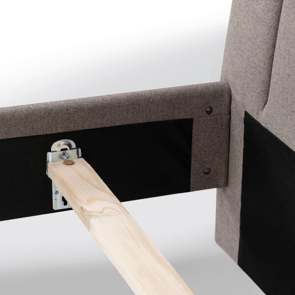 ČALÚNENÁ POSTEĽ, 180/200 cm, hnedá P & B - Online Only spálne, Online Only
