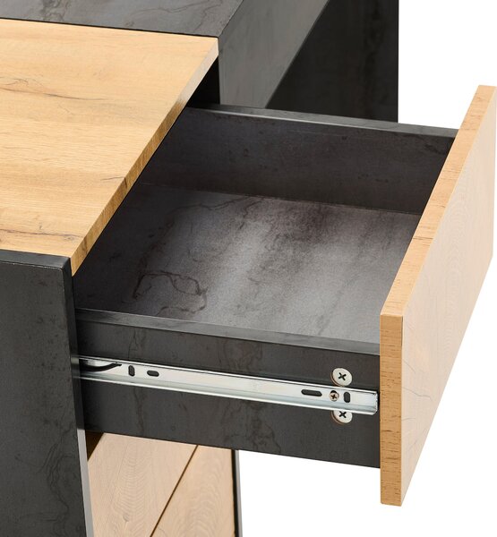 TOALETNÝ STOLÍK, sivá, farba duba, 132/110/40 cm Carryhome - Toaletné stolíky