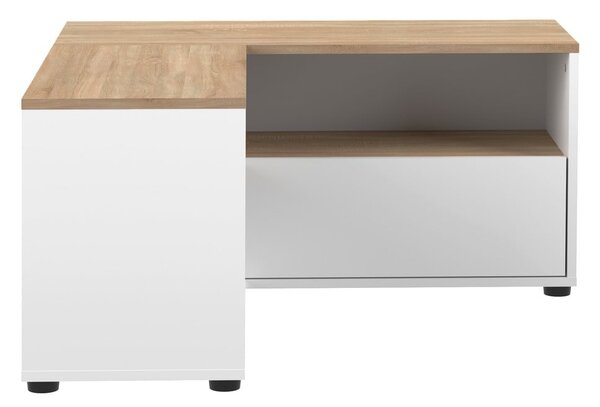 TV stolík v dekore duba v bielo-prírodnej farbe 90x45 cm Angle – TemaHome