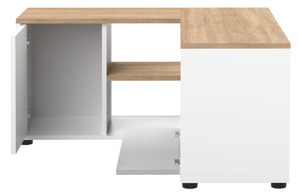 TV stolík v dekore duba v bielo-prírodnej farbe 90x45 cm Angle – TemaHome