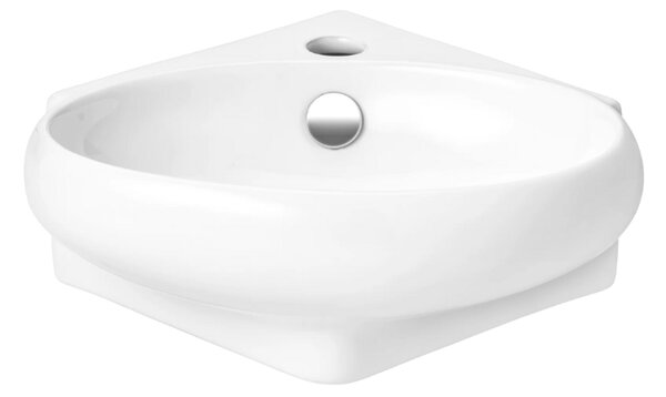 UPTrend Rohové keramické umývadlo závesné AMUR TR4518, biela lesk